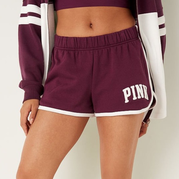 PINK Victoria's Secret Pants - Victoria's Secret PINK Curved Hem Shorts 2.5" Rich Maroon XL NEW